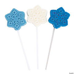 Winter Princess Snowflake Lollipops - 12 Pc.