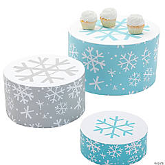 Winter Snowflake Treat Stands - 3 Pc.