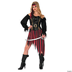 Northlight Red and Black Pirate Woman Adult Halloween Costume - Small