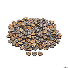 Wood Love Heart Table Scatter - 200 Pc.