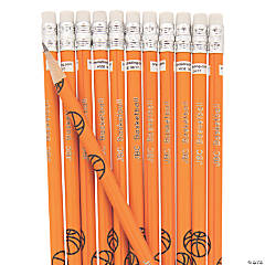Wooden Basketball Personalized Pencils - 24 Pc.