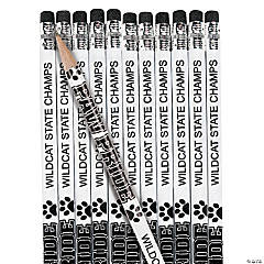 Wooden Black Paw Pride Personalized Pencils - 24 Pc.