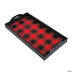 24 Trays, 11 x 16 Black Rectangular with Groove Rim Plastic Serving Trays