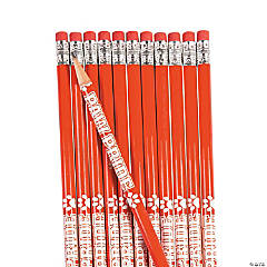 Wooden Red Paw Pride Pencils - 24 Pc.