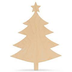 10 pcs 6cm CHRISTMAS TREE n2 plain CHRISTMAS WOODEN SHAPE CRAFT HANGING TAG 