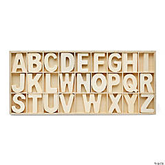 Woodpeckers Crafts, DIY Unfinished Wood  ABC Cutouts Tray, Pack of 3