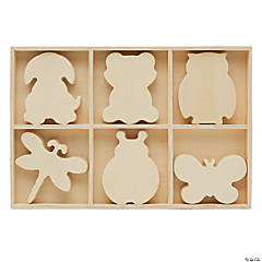 Woodpeckers Crafts, DIY Unfinished Wood  Animals Cutouts Tray, Pack of 3