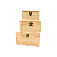 6 inch Pirate Treasure Chest, Pack of 24 Craft Treasure Chest for  Classroom, Unfinished Wood Boxes for Crafts & Party, by Woodpeckers