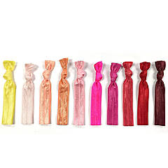 Wrapables 10 Pack Elastic Hair Ties Ribbon Hair Ties Ponytail Holders ...
