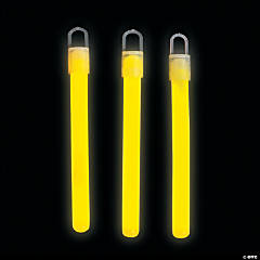 Yellow Glow Sticks - 12 Pc.