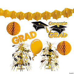 Yellow Graduation Party Decorating Kit - 9 Pc.