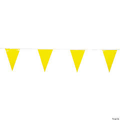 Yellow Plastic Pennant Banner