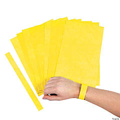 Yellow Self-Adhesive Paper Wristbands