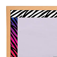 Zebra Print Double-Sided Bulletin Board Borders - 12 Pc.