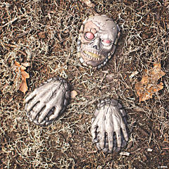 Zombie Groundbreaker Stones Halloween Decorationt - 3 Pc.