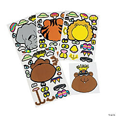 Fun Express 12 PC Zoo Animal Backpack Clip Keychains