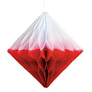 10" Red Diamond Honeycomb Ceiling Decorations - 6 Pc.