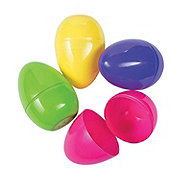 6" Fillable Plastic Bright Easter Eggs - 12 Pc.