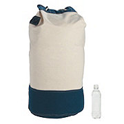 Blue & White Canvas Duffle Bag