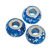 Blue Sparkle Large Hole Beads