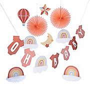 Boho Rainbow Baby Shower Decorating Kit - 10 Pc.