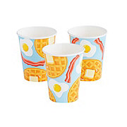 Brunch Waffles, Eggs & Bacon Paper Cups - 8 Pc. 