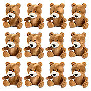 Corduroy Stuffed Bears - 12 Pc.