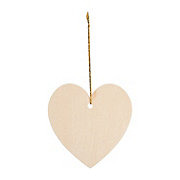 DIY Unfinished Wood Heart Ornaments 