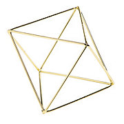 Gold Geometric Triangular Centerpiece Decorations - 3 Pc.