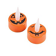 Jack-O’-Lantern Battery-Operated Tea Light Candles
