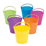 Mini Colored Favor Pails - 12 Pc.