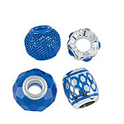 Mix & Match Blue Large Hole Beads