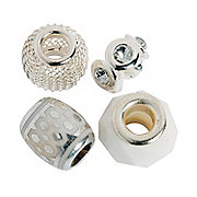 Mix & Match White Large Hole Beads