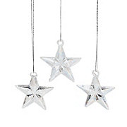 Opalized Star Christmas Ornaments - 12 Pc.