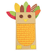 Patterned Paper Bag Turkey Puppet Craft Kit - Makes 12