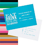 Personalized Eat Drink and Be Married Response Cards