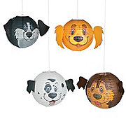 Puppy Party Hanging Paper Lanterns