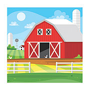 Red Barn Backdrop Banner - 2 Pc.