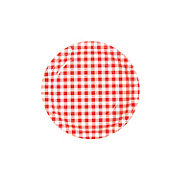 Red Gingham Paper Dessert Plates - 8 Ct.