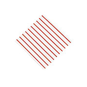 Red Metallic Stripe Beverage Napkins - 32 Pc.