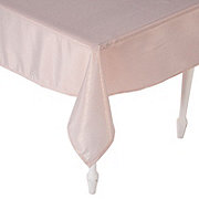 Rose Gold Metallic Polyester Tablecloth - 60" x 104"