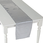 Silver Satin Table Runner