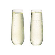 Stemless Plastic Champagne Flutes - 12 Ct.