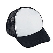 White & Black Trucker Hats - 12 Pc.