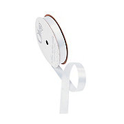 White Single Faced Satin Ribbon - 5/8"