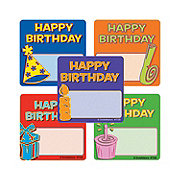 Write-On Happy Birthday Stickers