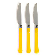 Yellow Premium Plastic Knives - 20 Ct.