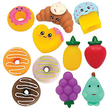 1 1/2" - 2" Mini Food Mochi Squishy Toy Assortment - 36 Pc.