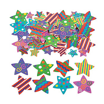 1" - 2" Bulk 500 Pc. Fabulous Foam Self-Adhesive Star Shapes
