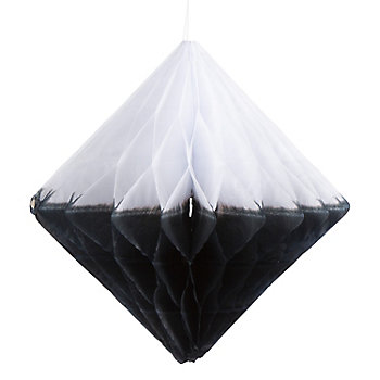 10" Black Diamond Honeycomb Ceiling Decorations  - 6 Pc.